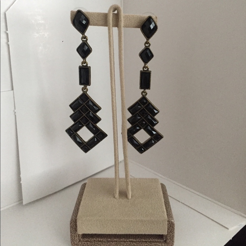 Black Chandelier Earrings