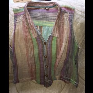 Anthropologie linen top