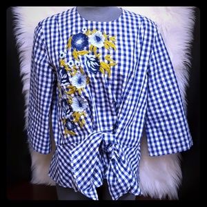 Zara Woman Checkered Top