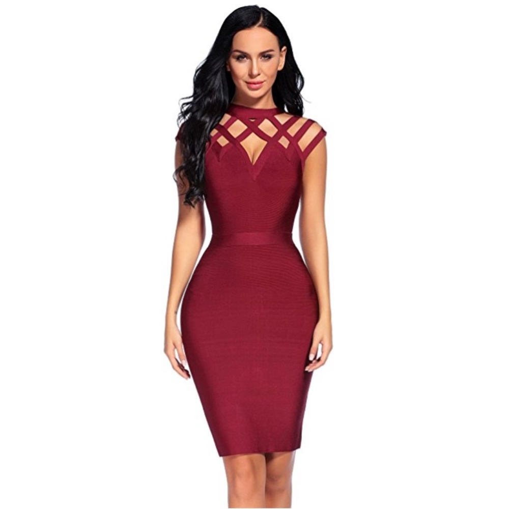 💗❤️ Brazilian Collar High Quality Bandage Dress - Picture 3 of 8