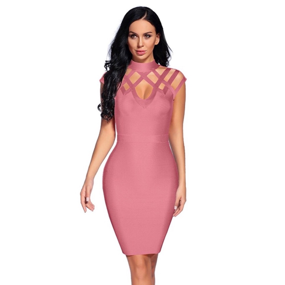 💗❤️ Brazilian Collar High Quality Bandage Dress - Picture 4 of 8