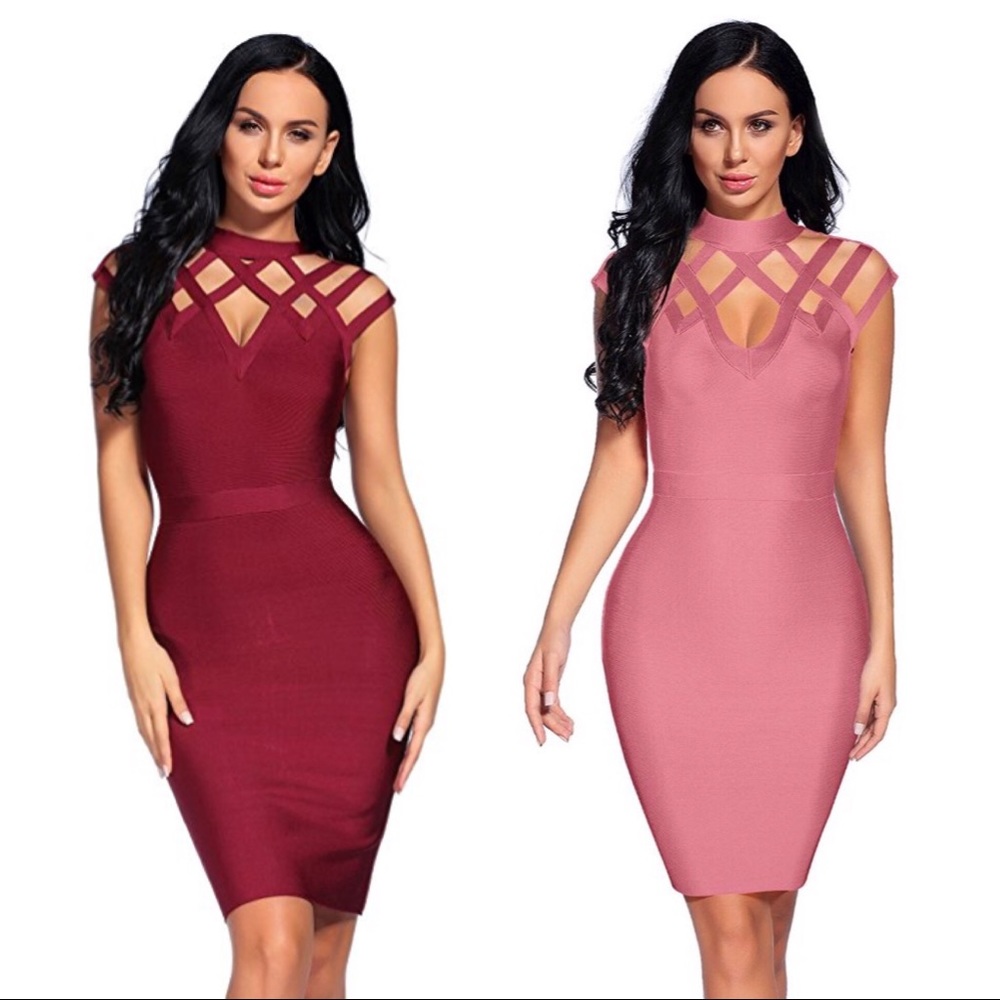 💗❤️ Brazilian Collar High Quality Bandage Dress - Picture 2 of 8