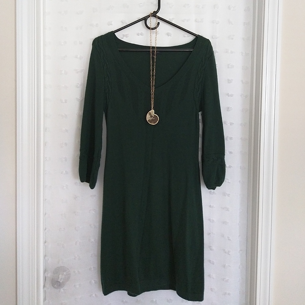 Forest Green Long Sleeve Knit Dress