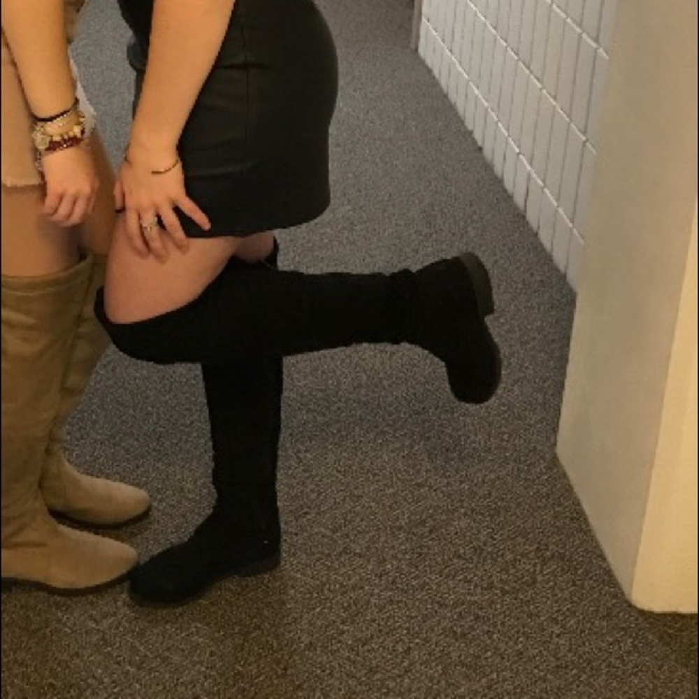 Black over the knee boots