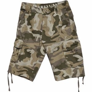 Mens Olive Camo Cargo Shorts #28sC3-kh