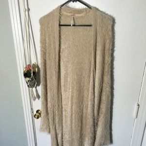 fuzzy free people cardigan