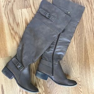 Perfect fall knee high boots taupe