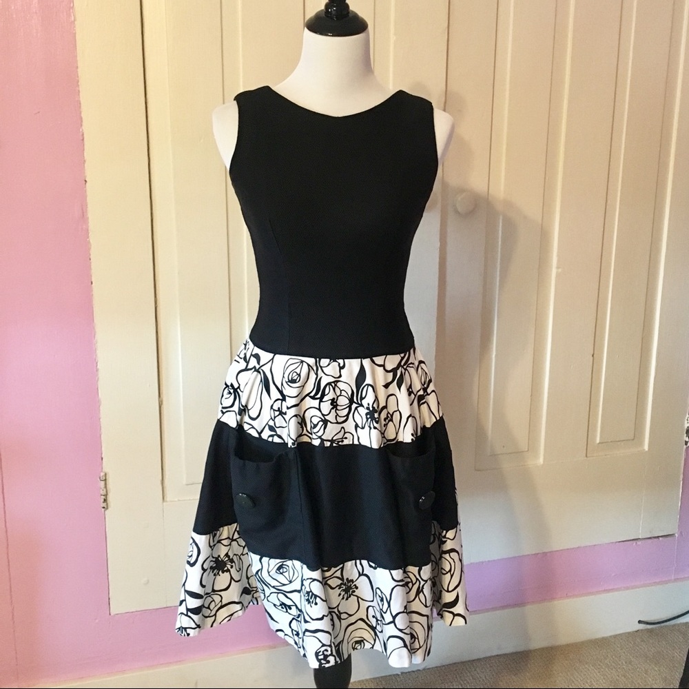 Vintage Floral Swing Dress