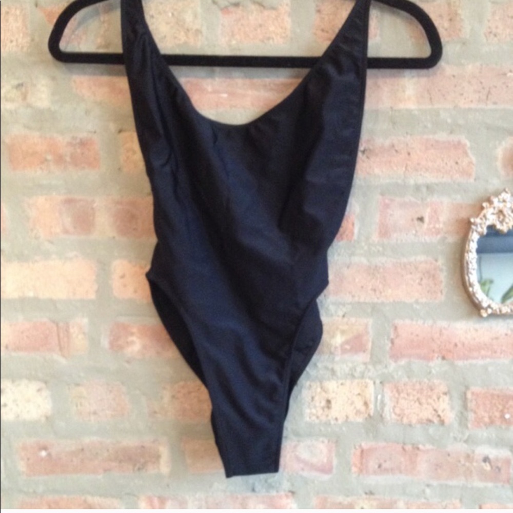 ISO American Apparel black one piece swimsuit
