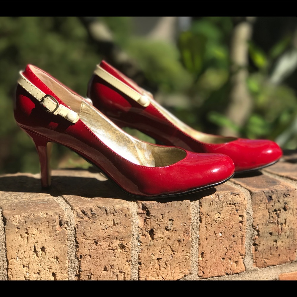 Red Patent Heels Steve Madden size 9