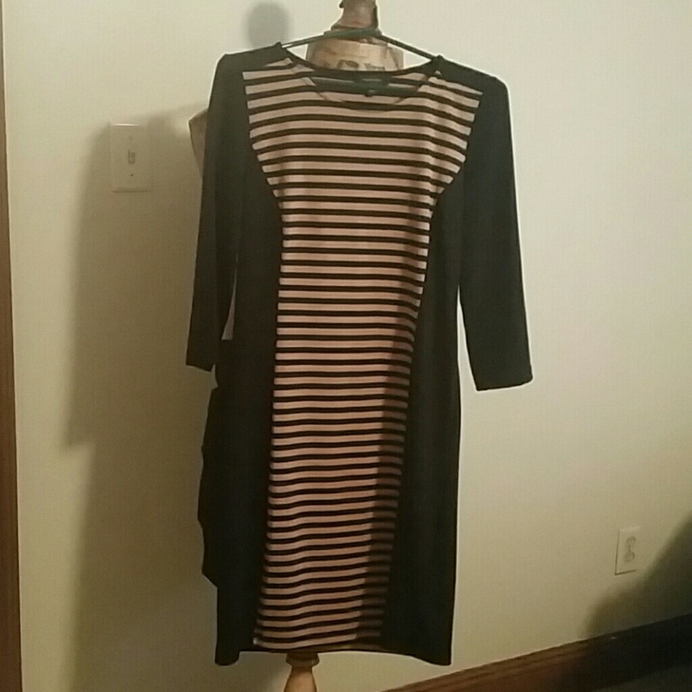 Knit stretch career dress 3/4 sleeves