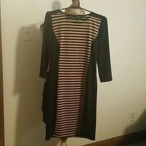 Knit stretch career dress 3/4 sleeves