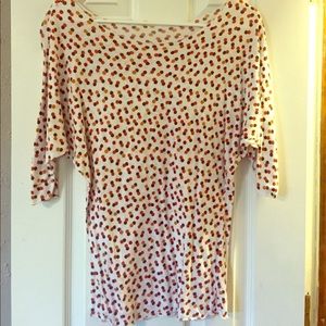 Anthropologie 3/4 tee. Size small.
