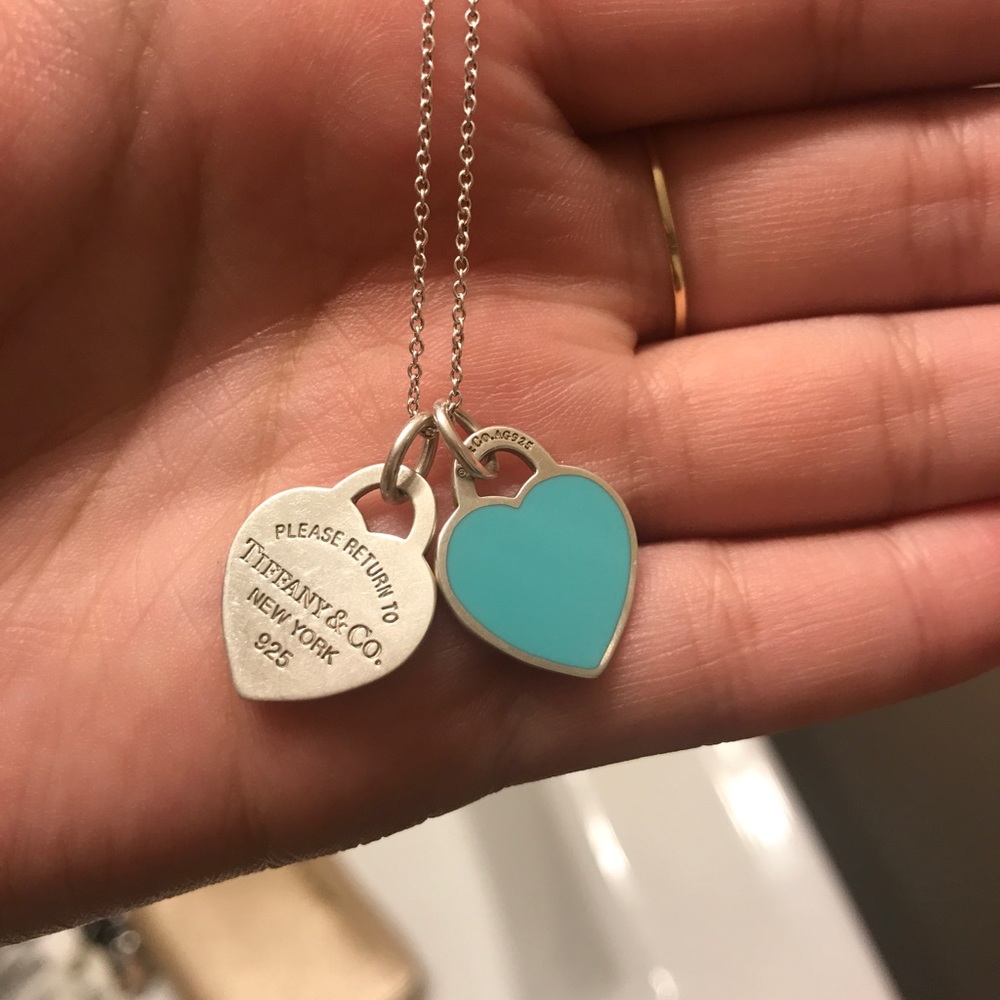 Large Double Heart Tiffany Necklace
