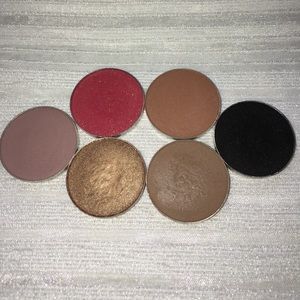 6 eyeshadows(mac, makeup geek, anastasia)
