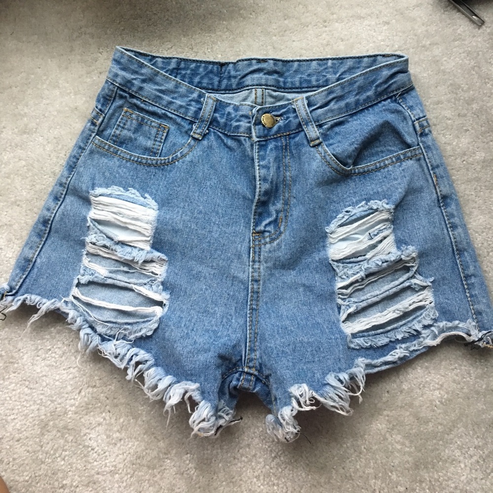 Denim High waisted shorts