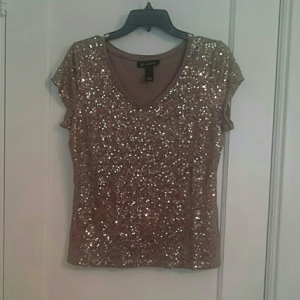Large Brown/chocolate colored sequin top