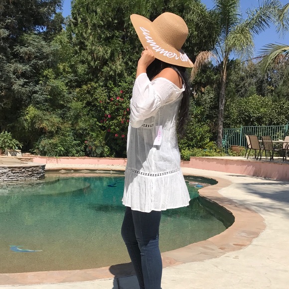 White Cold Shoulder Boho Festival Top - Picture 3 of 7