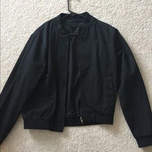 Brandy Melville Black Bomber Jacket