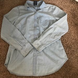 Faded glory long sleeve button down shirt SMALL