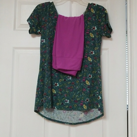 LuLaRoe Tops - Lularoe outfit xxs classic top & os solid leggings