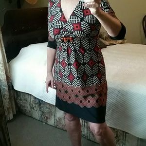 Fall colors, 3/4 sleeves dress