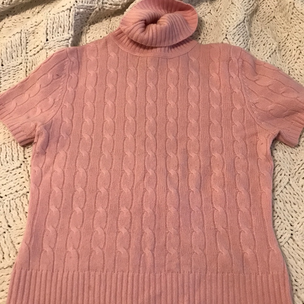 Cashmere short sleeve sweater