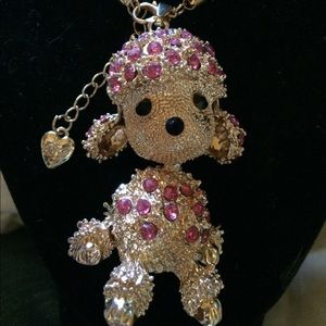 NWT Betsey Johnson Poshy POODLE necklace!!