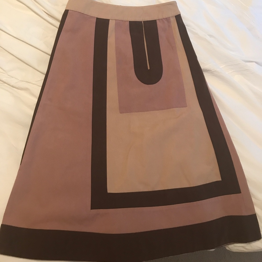 Marni appliqué midi A line skirt