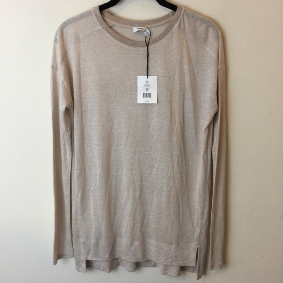 Vince Sweaters - NWT Vince Sand Sheer Long Sleeve Shirt Top