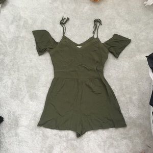 Cold shoulder romper
