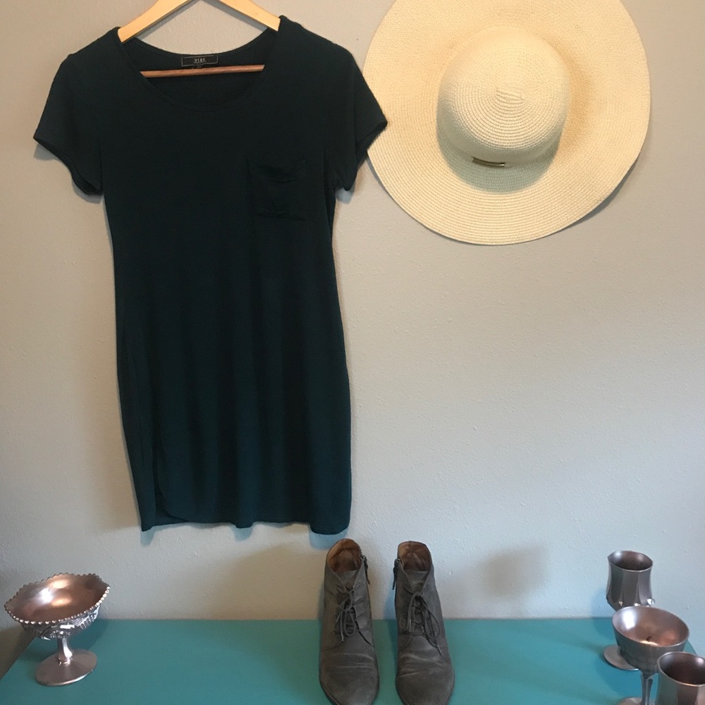 Teal mini dress