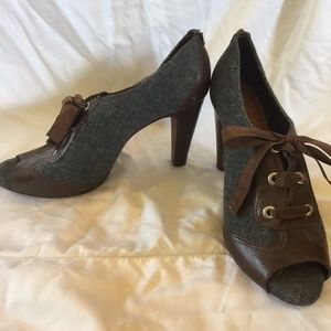 Antonio Melani Denim/Leather 3" Heels Sz 10