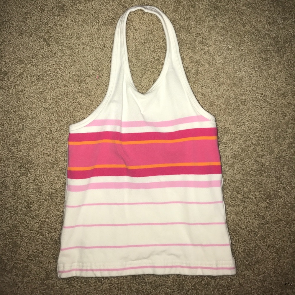 Girls Striped Halter Tank Top