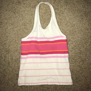 Girls Striped Halter Tank Top