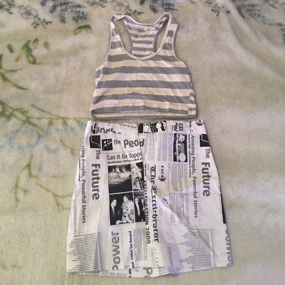 Vintage Newspaper Skirt