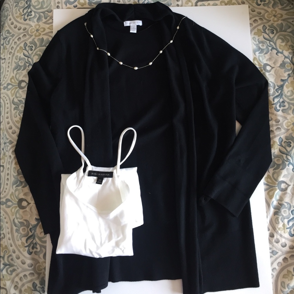 Basic black cardigan