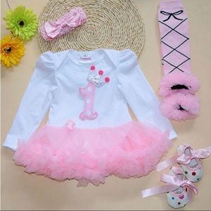 Baby girl 1st birthday outfit.