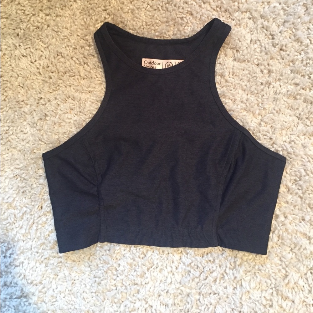 Outdoor Voice Athena crop (charcoal)