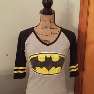 Batman V-Neck Baseball Tee