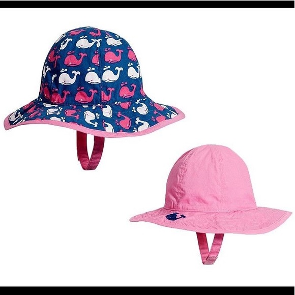 Pottery Barn Reversible Whale Sun Hat 6-12 Months - Picture 2 of 5