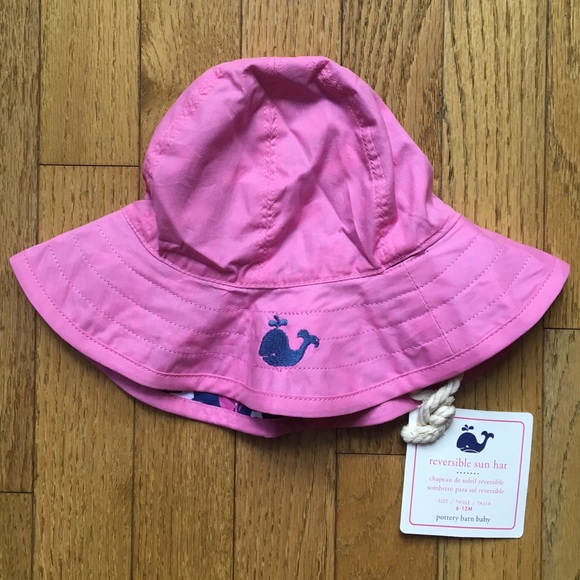 Pottery Barn Reversible Whale Sun Hat 6-12 Months - Picture 3 of 5