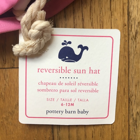 Pottery Barn Reversible Whale Sun Hat 6-12 Months - Picture 4 of 5