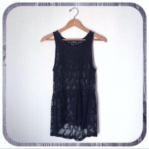 Express, Lace Babydoll Tunic, Black