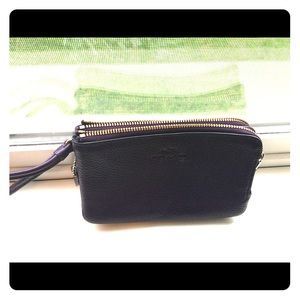 Purple Coach wristlet
