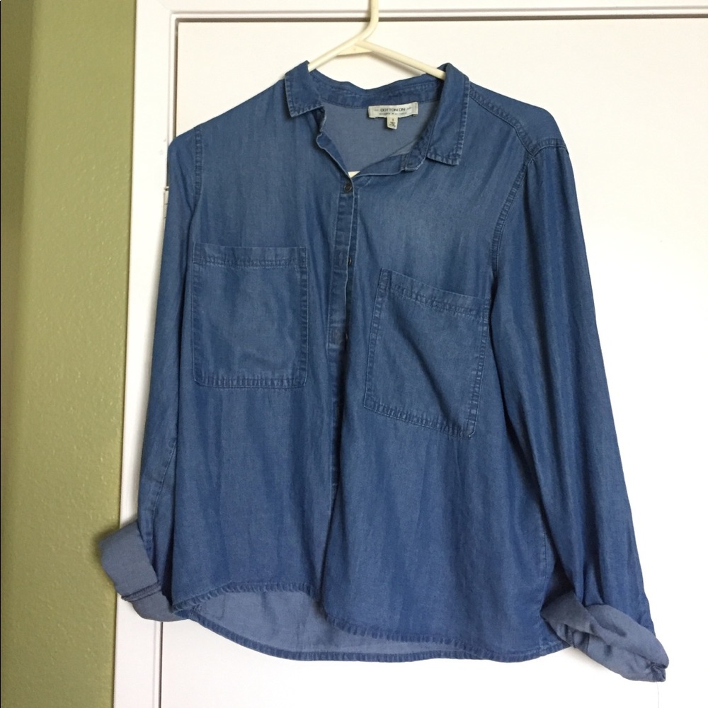 Denim print button up from Cotton On