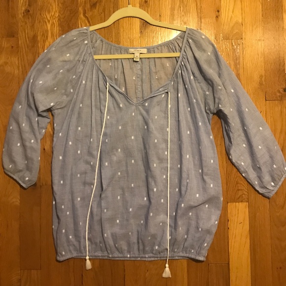J Crew Peasant Top - Picture 1 of 4