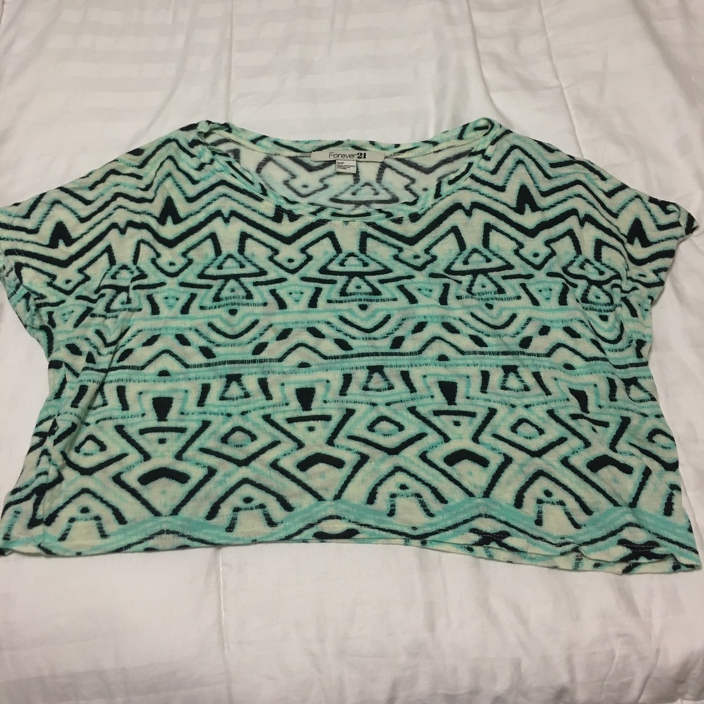 Aztec Print Crop Top