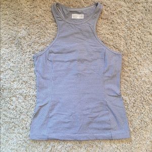 Outdoor Voices Black and White Striped Athena Tank