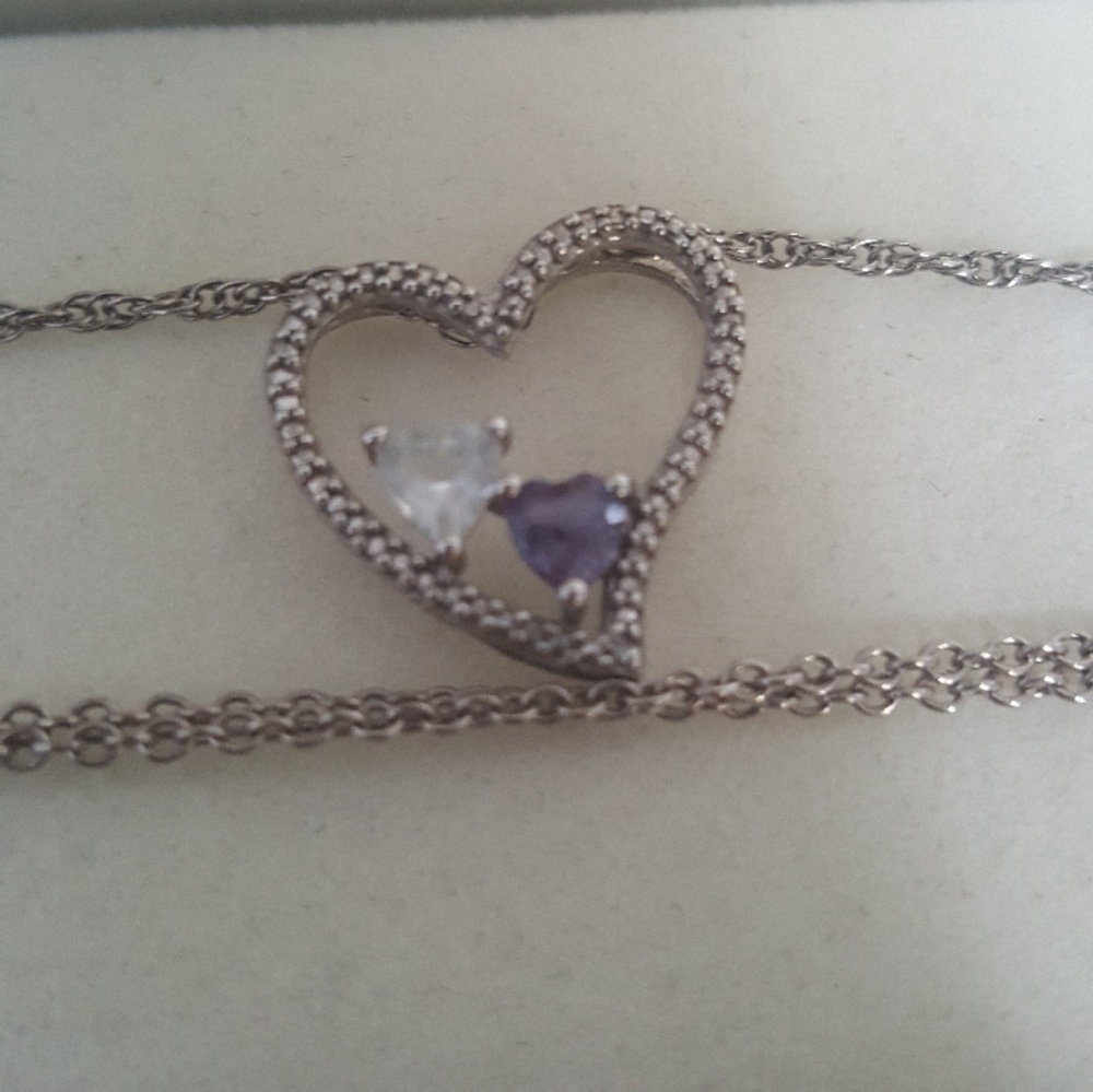 Color Stone Couples Necklace